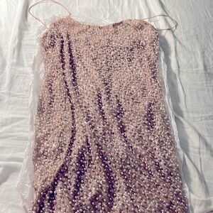 Light Purple Luxxel Beaded Glitter ✨ Dress NWT